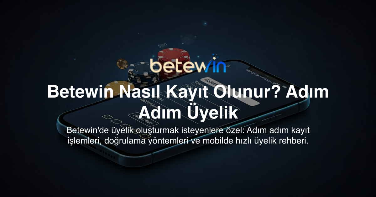 Betewin Nasıl Kayıt Olunur? Adım Adım Üyelik